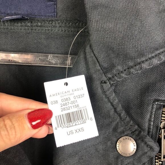 AMERICAN EAGLE | Oversized Denim Jean Jacket XXS - Picture 4 of 10